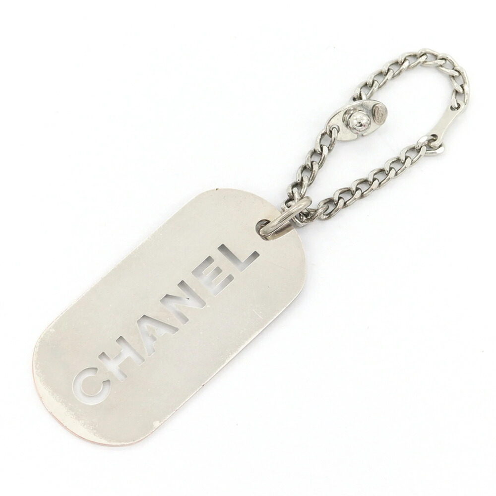 Chanel Accessory Bag Charm A25216 Silver Metal 04V 2004 Model Keychain Keyrin...